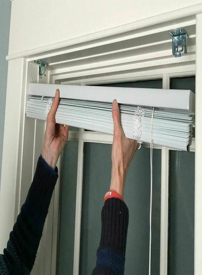 Classic Touch Cordless 1" Light Filtering Mini Blind, 31" Wide x 64" Long, White - Image 2